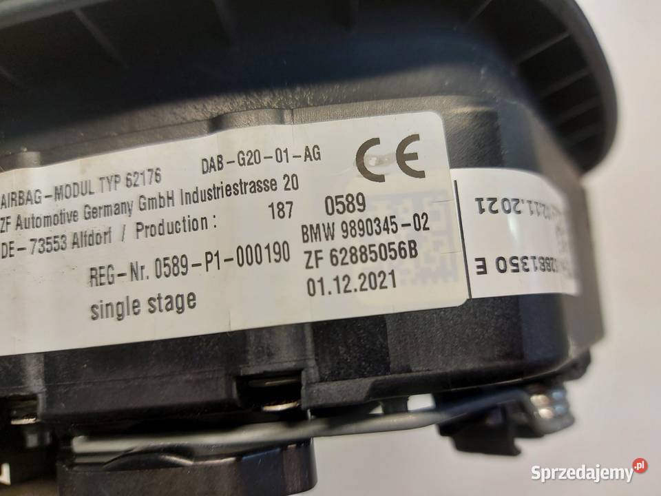 BMW G21 G20 Kombi 330e airbag poduszka kierowcy dolnośląskie