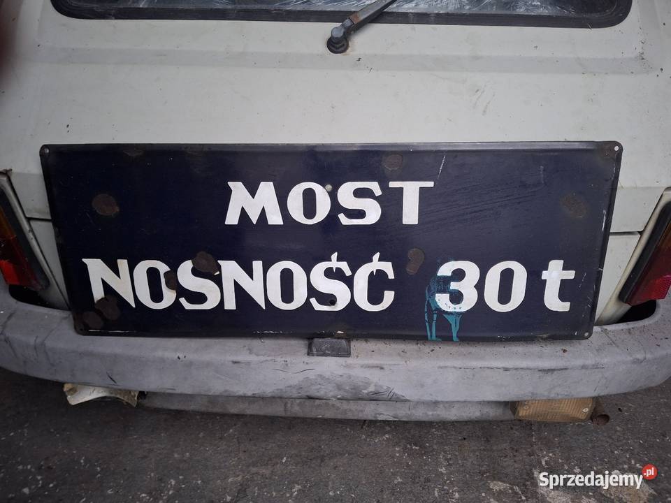 STARA TABLICA EMALIA EMALIOWANA MOST NOŚNOŚC 30T Korfantów
