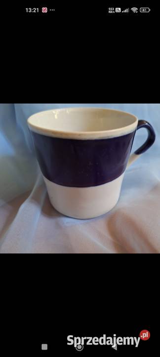 Stary kubek filiżanka porcelanowa Rosja biel Wrocław