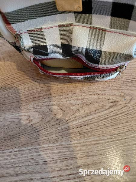 Nowy mały plecak torebka w kratę