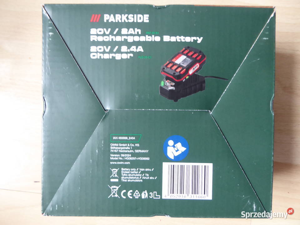 Nieużywany zestaw akumulatora 2AH i ładowarki Olsztyn