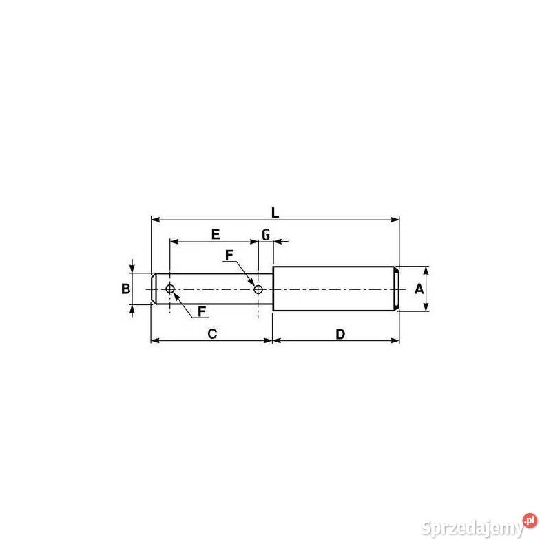 Sworzeń zaczepu 2228 x 180mm 01627 Kamionna