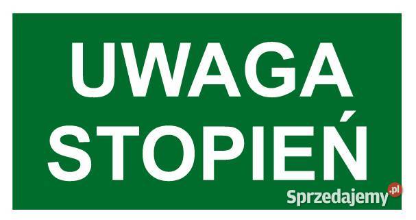 Naklejka BHP napis uwaga stopień AC023 Biuro
