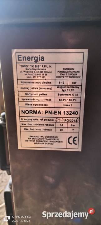 Piecokuchnia z płaszczem wodnym 12KW Gidle