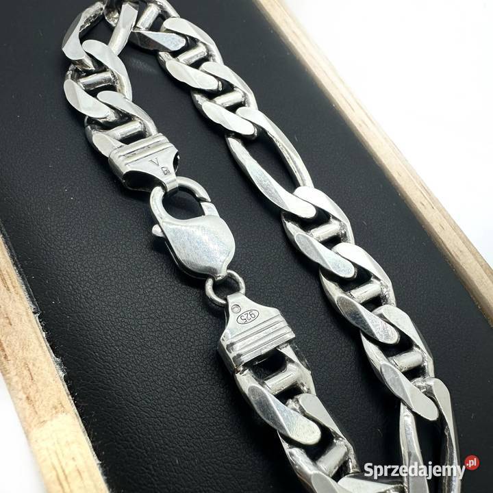 Srebrna Bransoletka PR 925 3438g 22 Figaro Elbląg