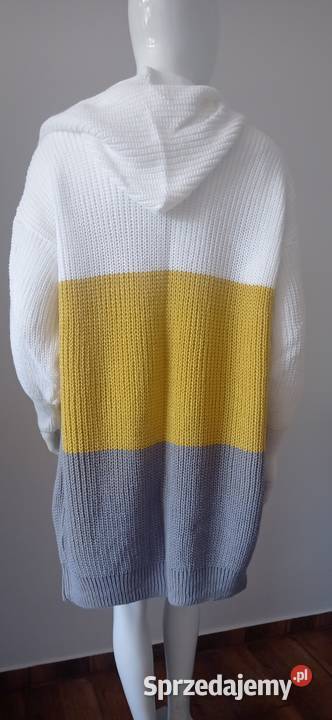 Kardigan sweter damski z kapturem Kaptur Swetry i golfy Poznań