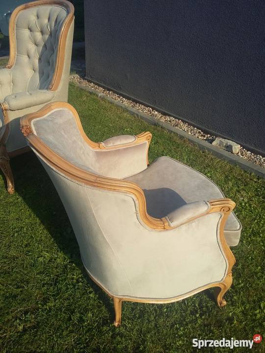 Fotel berżera Ludwik XV renowacji Tarnowskie Góry