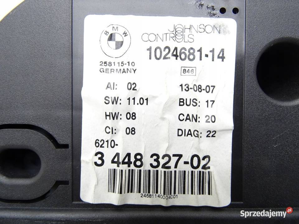 LICZNIK ZEGARY BMW X3 E83 LIFT LCI 20 D 3448327 osobowe