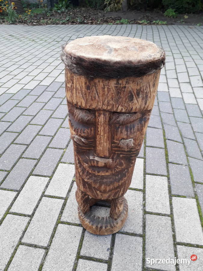Stary rzeźbiony bęben Warszawa