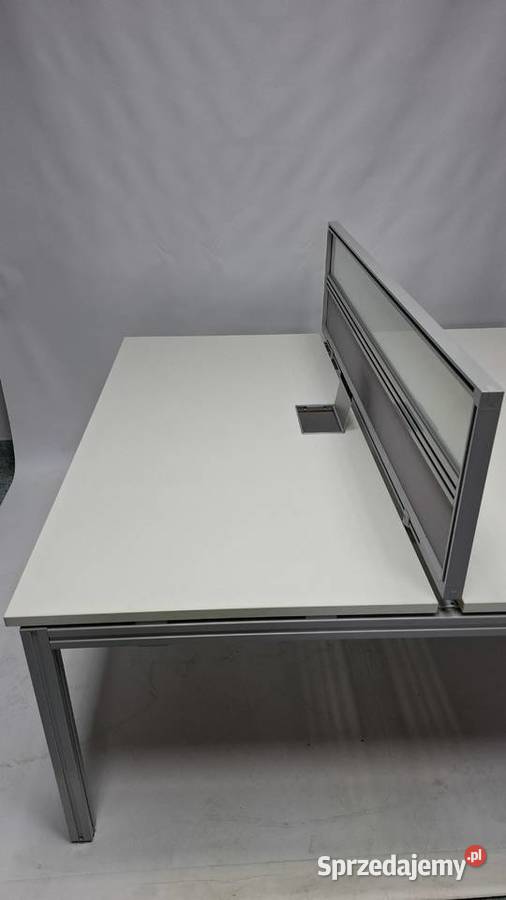 Biurko 2 stanowiskowe bench Balma 160x165 białe Biuro