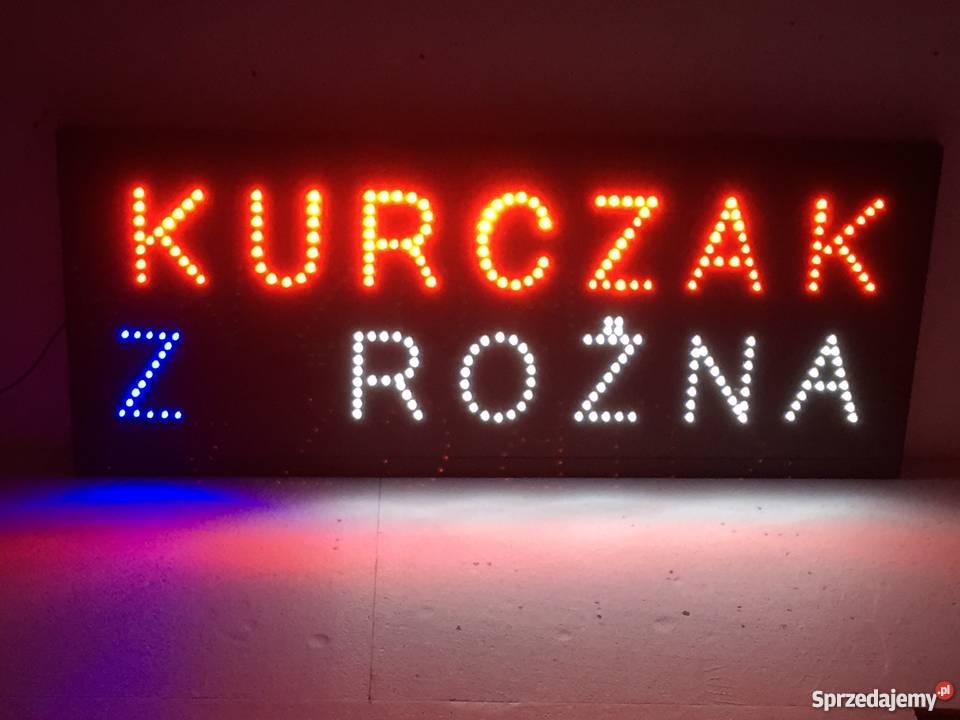 KURCZAK Z ROŻNA LED reklama 100x42 zewnętrzna Gdańsk