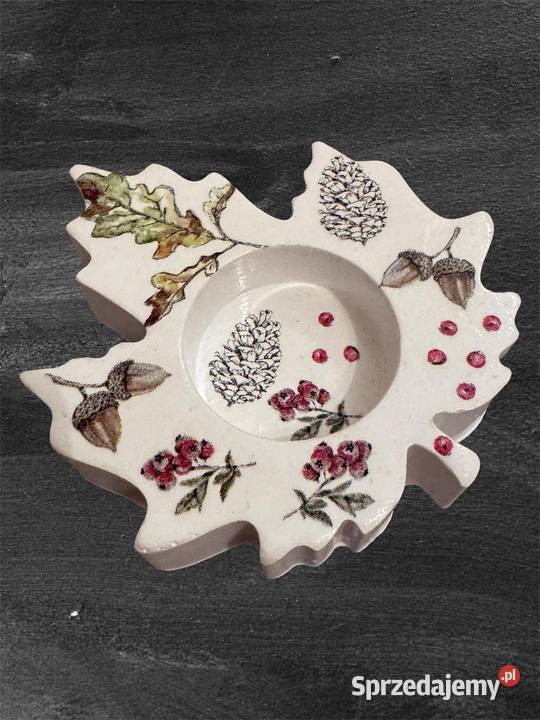 Komplet z gipsu ceramicznego decoupage Pozostałe