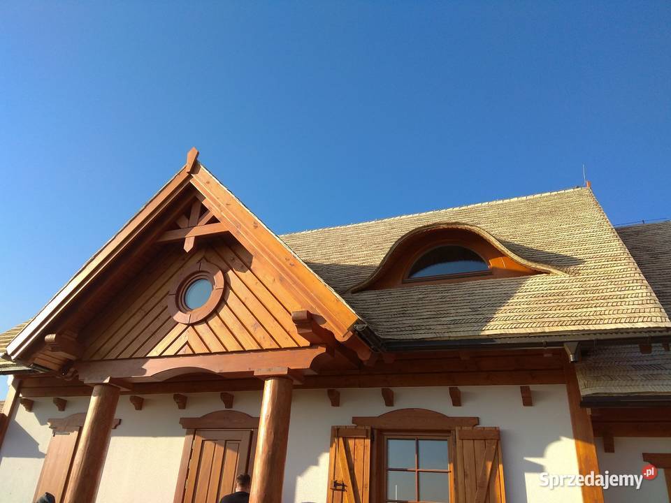 Drewniane Domy z Bali Kryte Wiórem Osikowym Gont Augustów