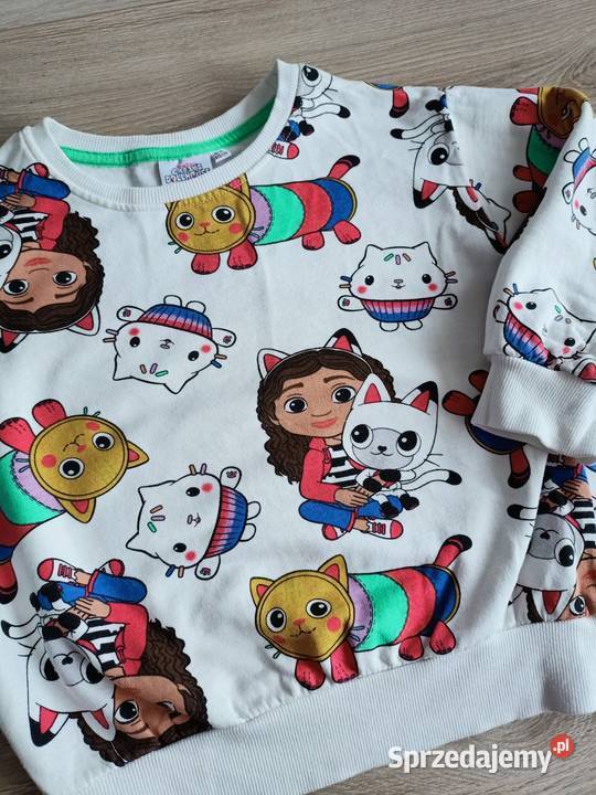 Bluzka dziewczęca ocieplana z meszkiem Domek mazowieckie