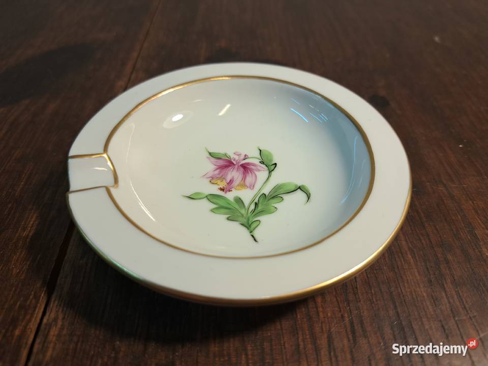Przedwojenna popielniczka porcelanowa biała Carl małopolskie Olkusz sprzedam