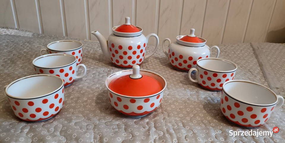 Stary ukraiński serwis Drużkiwka Porcelana i szkło Suwałki