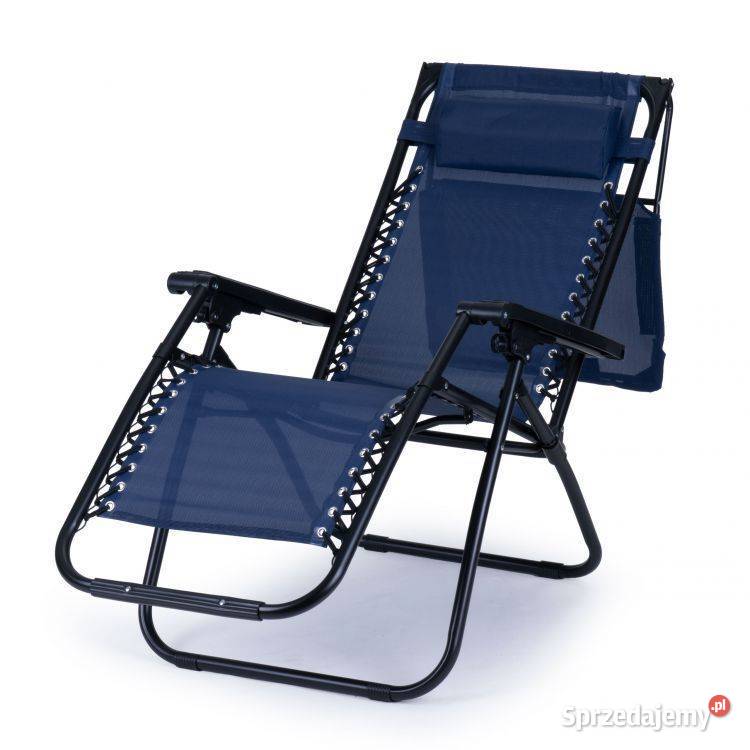  DARK BLUE leżak ogrodowy z daszkiem składany podlaskie Bielsk Podlaski