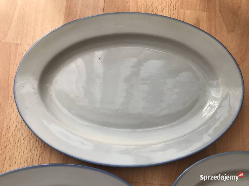 Półmiski Tułowice niebieskie lata 70 PRL 3