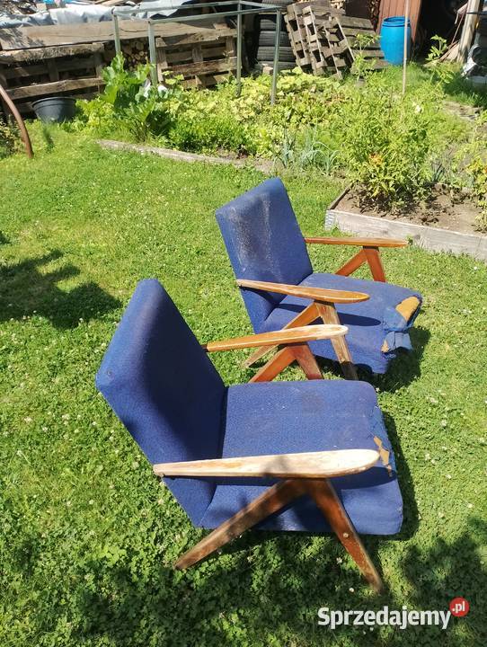 Fotele PRL Var B 310 Chierowski Lisek Homa do Pabianice