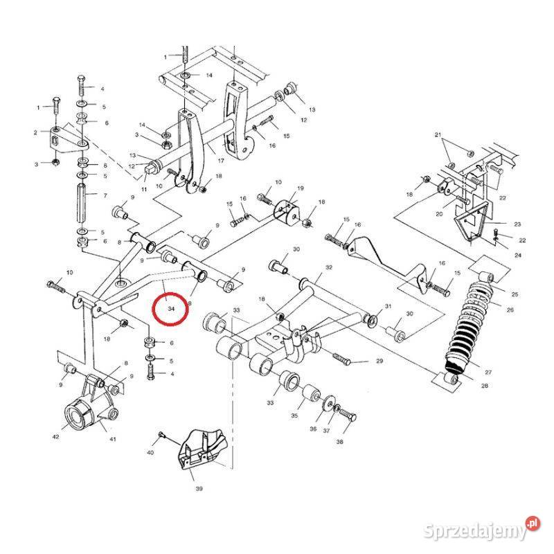 Wahacz tył górny prawy Polaris sportsman Nowy Sącz