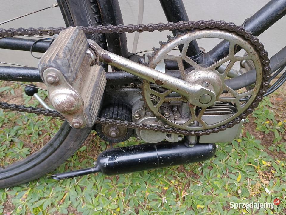 Rower z silnikiem Lohmann diesel zabytkowy antyk Rok produkcji 1950 Kurzętnik