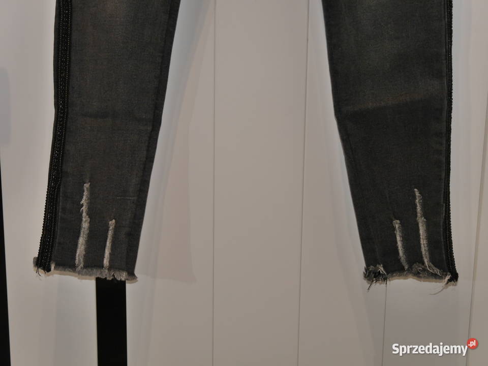 Spodnie rurki łańcuszek koraliki 36 S Rozmiar 36(S) Wrocław