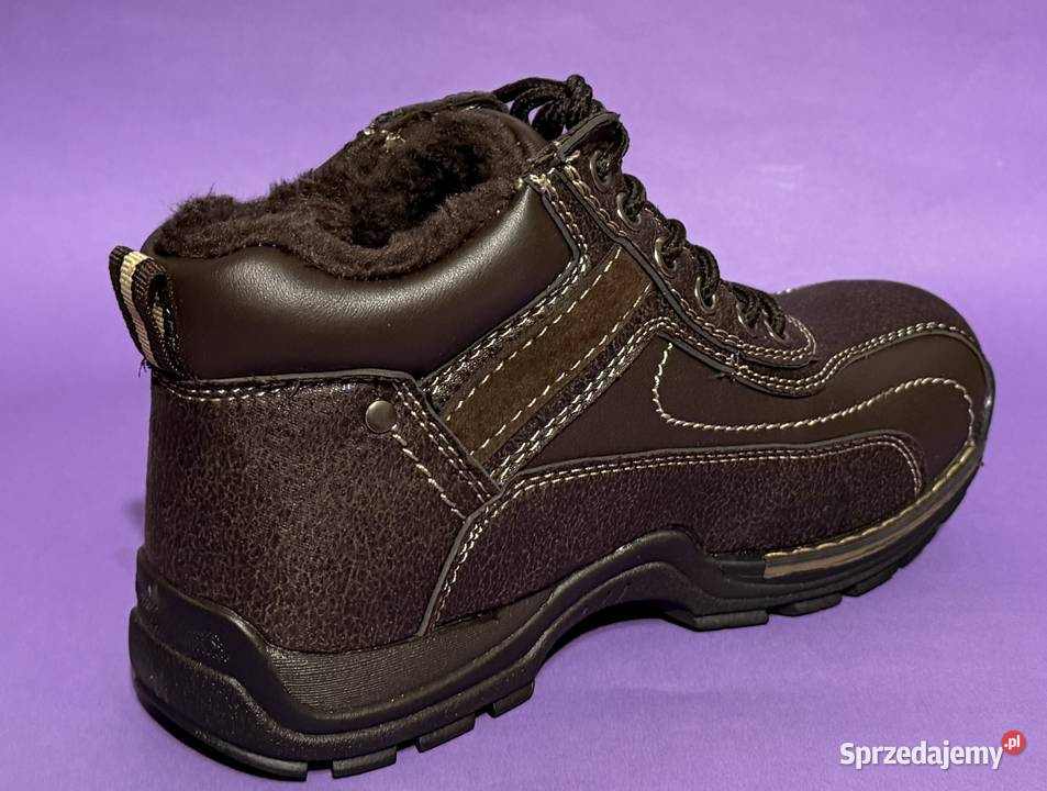 Brązowe młodzieżowe ocieplane buty rozmiar 38 mazowieckie Żyrardów sprzedam