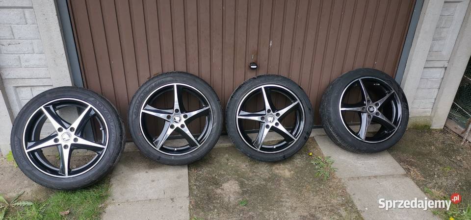 Felgi aluminiowe ENZO 5x112 r17 z oponami lato Samochodowe Strzelce Wielkie sprzedam