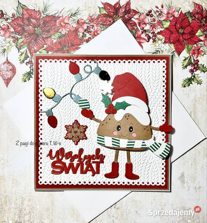 Kartka świąteczna Boźe Narodzenie ręcznie podkarpackie Mielec