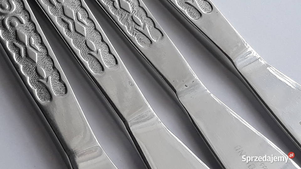 Noże obiadowe KASZUBSKI Gerlach sztućce PRL śląskie Dąbrowa Górnicza