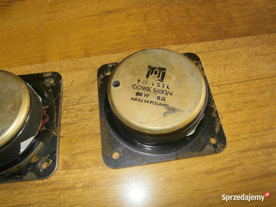 Głośniki TONSIL GDWK 9804 8ohm sprawne 2NOWE Słuchawki i głośniki