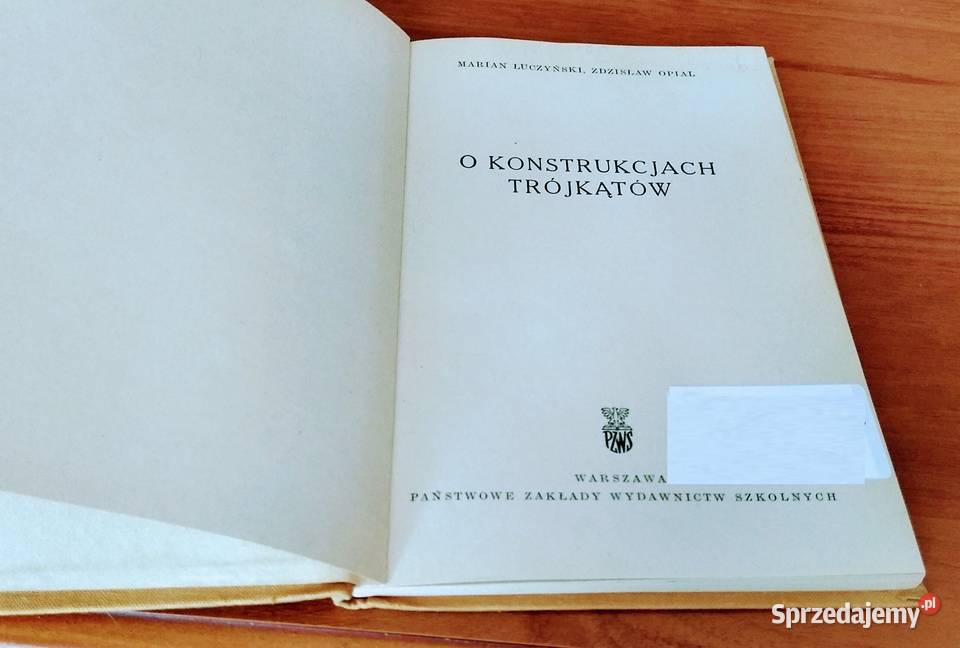 O konstrukcjach trójkątów Marian Łuczyński pomorskie Gdańsk