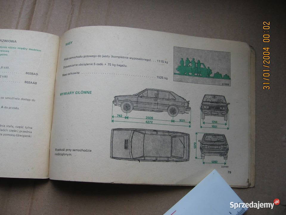 Polonez Borewicz stara instrukcja obsługi 1980r Przemyśl
