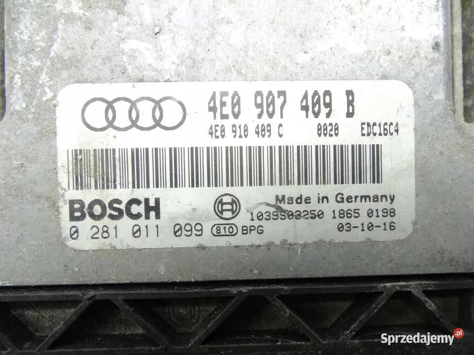 AUDI A8 D3 40 TDI KOMPUTER STEROWNIK SILNIKA wielkopolskie Przemęt sprzedam