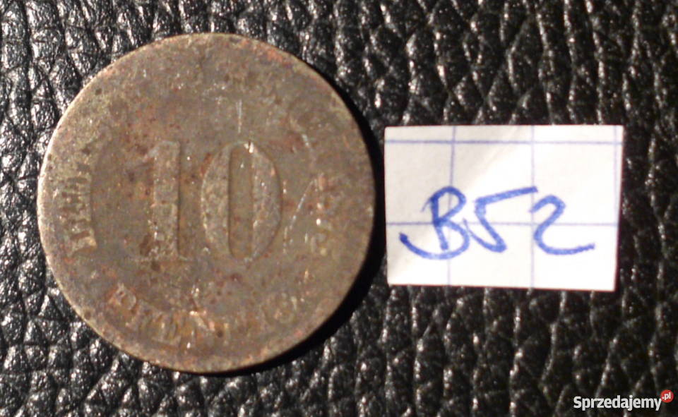 NIEMCY 10 Pfennig 1875 Cesarstwo Niemieckie Kraków