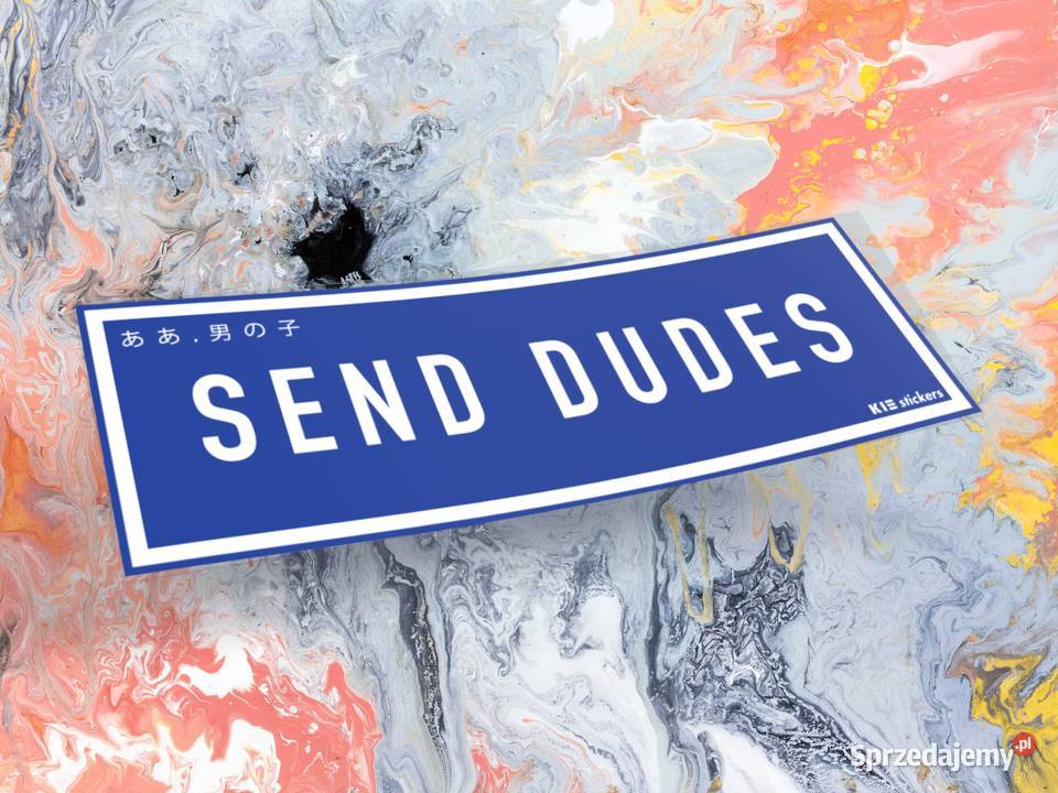Naklejka SEND DUDES 20 x 65 drift slap nudes sprzedam