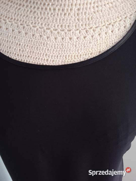 CZARNA DŁUGA SEXY SUKNIA Z ŻORŻETY LAURA ASHLEY wielkopolskie Piła