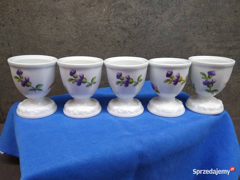 Kieliszki jajka Rosenthal Biała Sommerstrauss wielkopolskie Kalisz