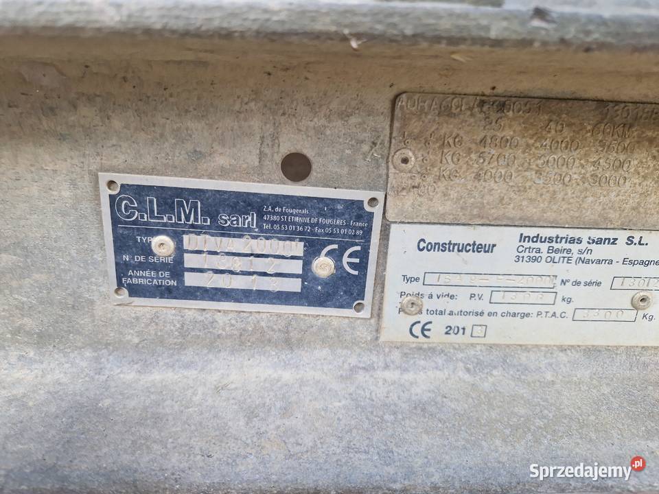 opryskiwacz sadowniczy CLM 2000 litrów kolumna Zelów