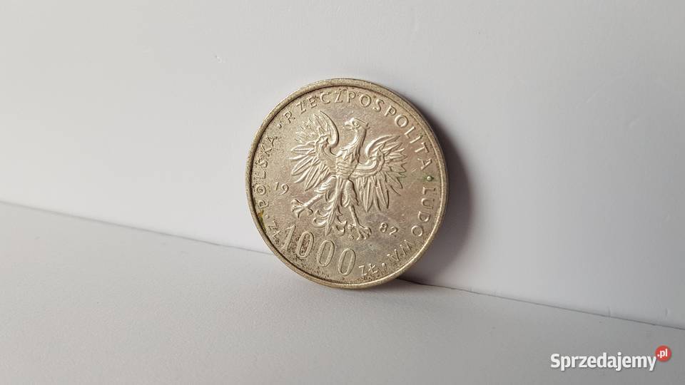 1000 Papież Jan Paweł II 1982 Ag 625 srebro Dąbrowa Górnicza sprzedam