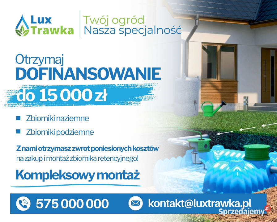 Zbiorniki na deszczówkę Dofinansowanie do 15 000 Skawina
