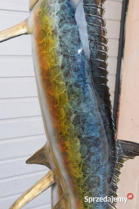 FONTANNA Z BRĄZU złoconego ryby MARLIN 195