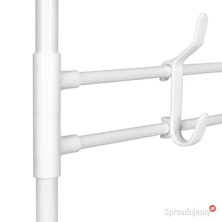 Stojący wieszak na ubrania z półkami biały Poznań sprzedam