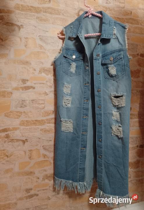 36S Długa dżinsowa kamizelka kowbojska z Kraków