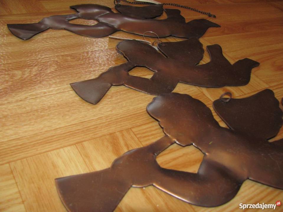 aniołki do zawieszenia z metalu 3 sztuki Zamość