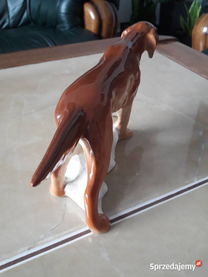 Figurka porcelanowa Seter angielski Łomonosow Porcelana i szkło Janów Lubelski