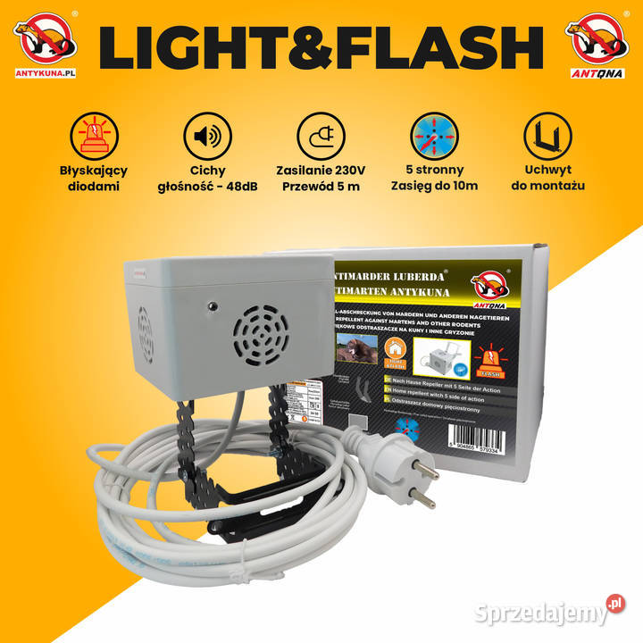 Odstraszacz CICHY I BŁYSKAJĄCY Hermetyczny NA Odstraszacze zwierząt Iłża