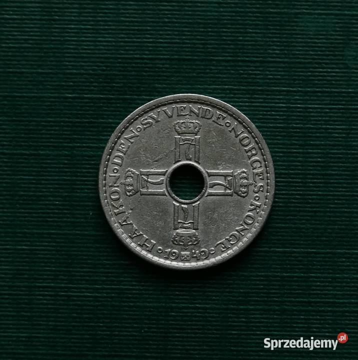 NORWEGIA 1 korona 1949r śląskie Gliwice
