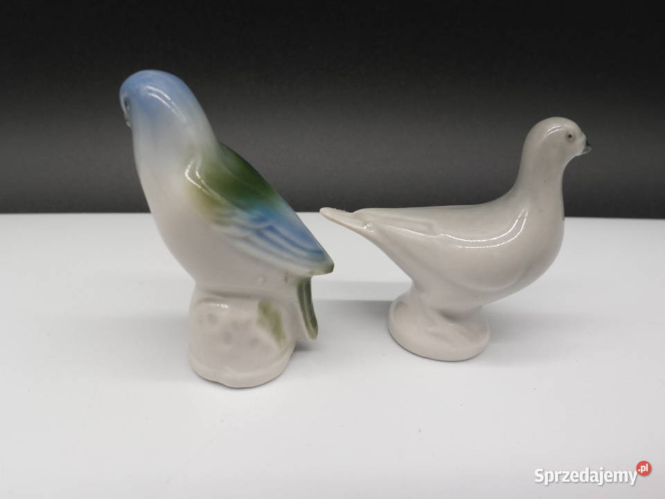 Dwie porcelanowe figurki ptaków Raszków sprzedam