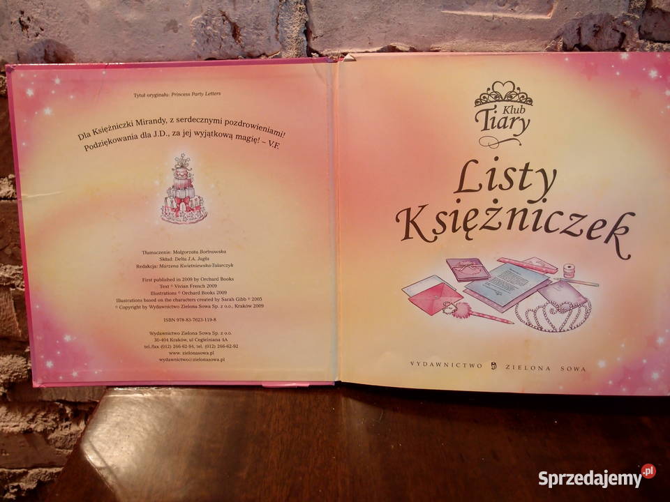Klub Tiary Listy Księżniczek Książki dla dzieci Łódź